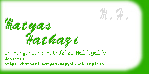 matyas hathazi business card